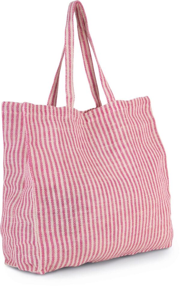 KI0236 - Sac shopping à rayures en juco – Image 4