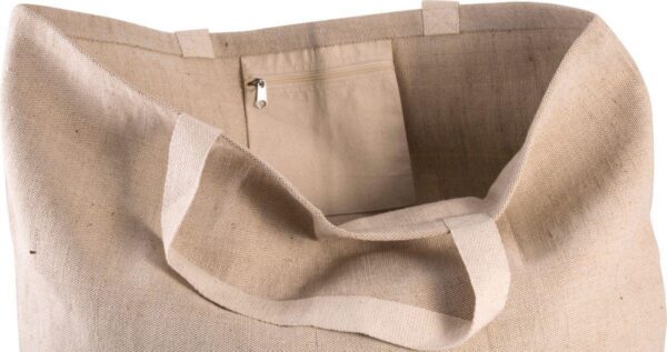 KI0260 - Grand sac de shopping fourre-tout esprit rustique – Image 3