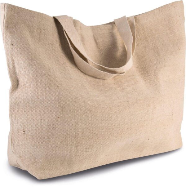 KI0260 - Grand sac de shopping fourre-tout esprit rustique – Image 2