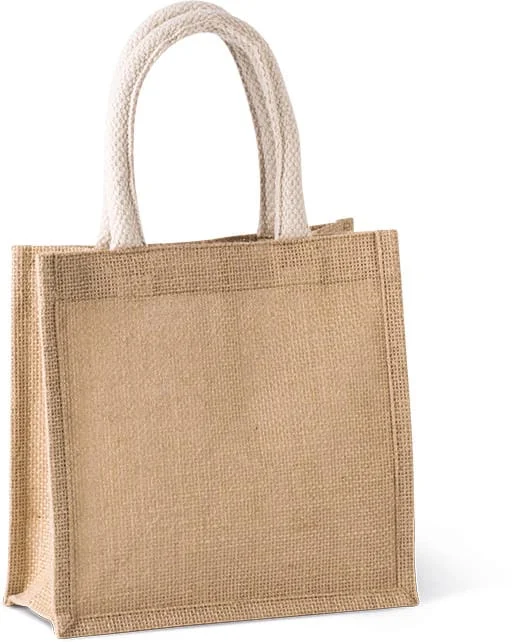 KI0272 - Sac style cabas en toile de jute - petit modèle