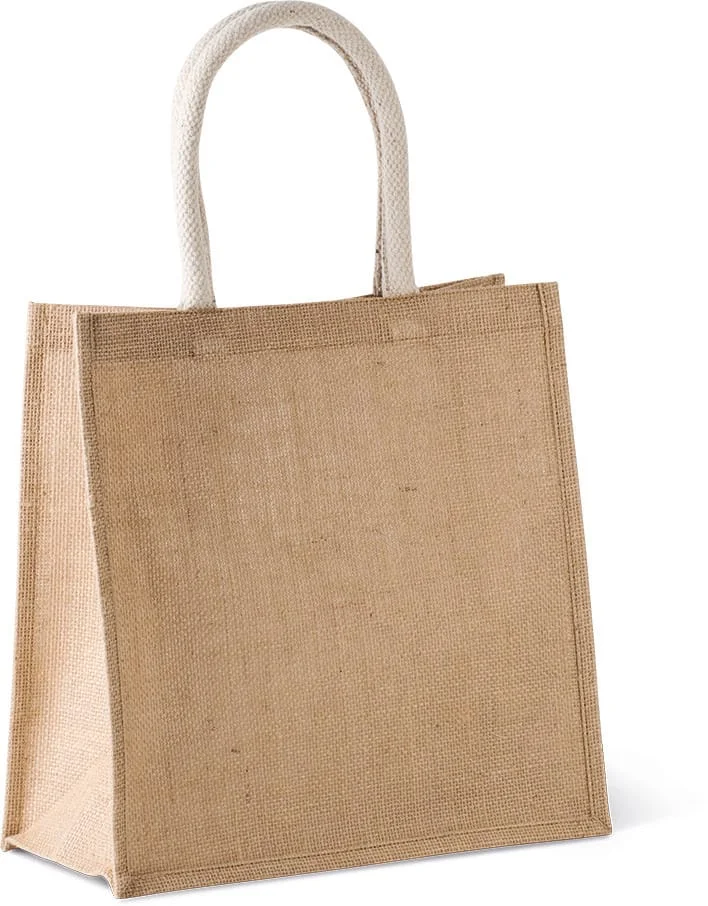 KI0274 - Sac style cabas en toile de jute - grand modèle