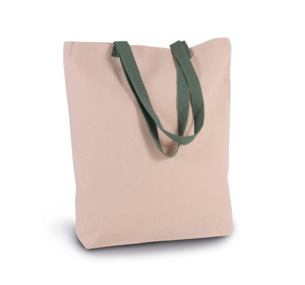 KI0278 - Sac shopping à soufflet avec poignées contrastées – Image 2