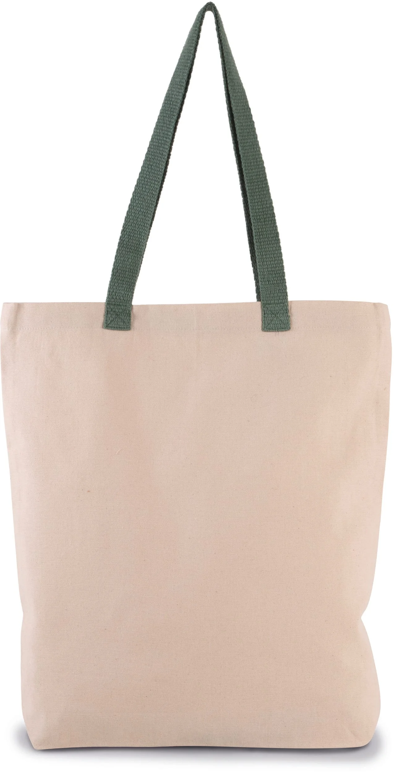 KI0278 - Sac shopping à soufflet avec poignées contrastées