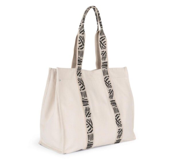 KINS114 - Grand sac shopping recyclé à soufflet