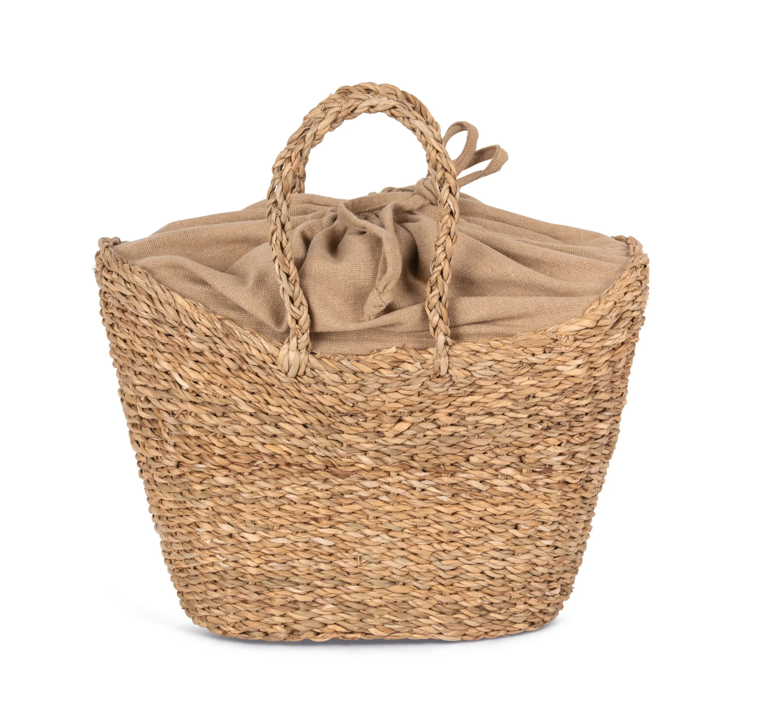 KINS137 - Sac panier demi-lune en jonc de mer