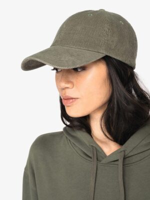 NS016 - Casquette écoresponsable en velours côtelé 6 panneaux unisexe