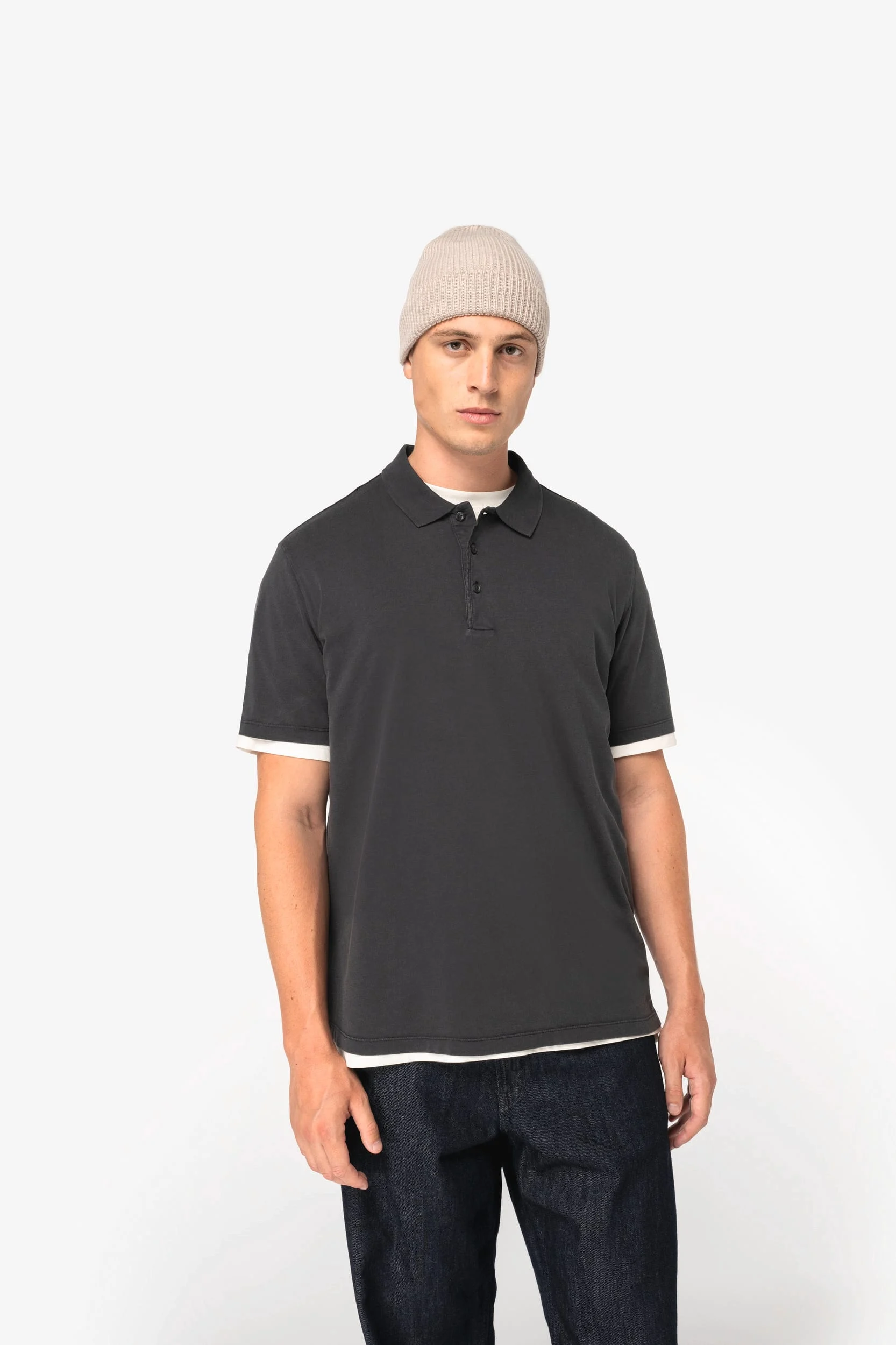 NS201 - Polo écoresponsable délavé en jersey homme – Image 2