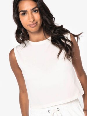 NS342 - T-shirt écoresponsable  crop sans manche femme