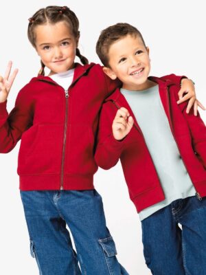 NS405 - Sweat-shirt écoresponsable zippé à capuche enfant