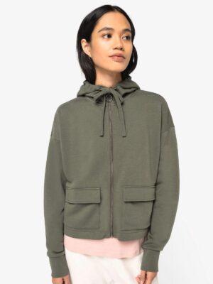 NS409 - Sweat-shirt écoresponsable zippé à capuche French Terry femme