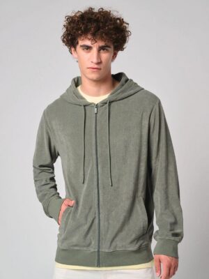 NS419 - Sweat-shirt écoresponsable en éponge zippé à capuche homme