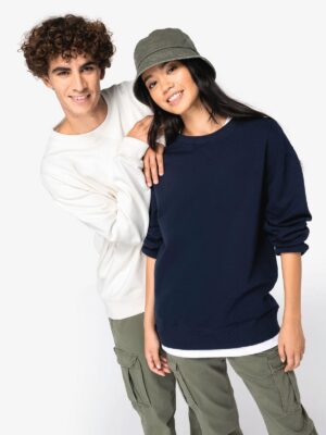 NS430 - Sweat-shirt écoresponsable à col rond à épaules tombantes French Terry unisexe