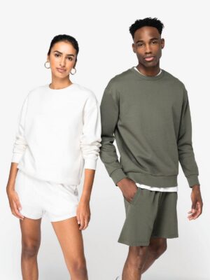 NS435 - Sweat-shirt écoresponsable à col rond à épaules tombantes molleton gratté unisexe