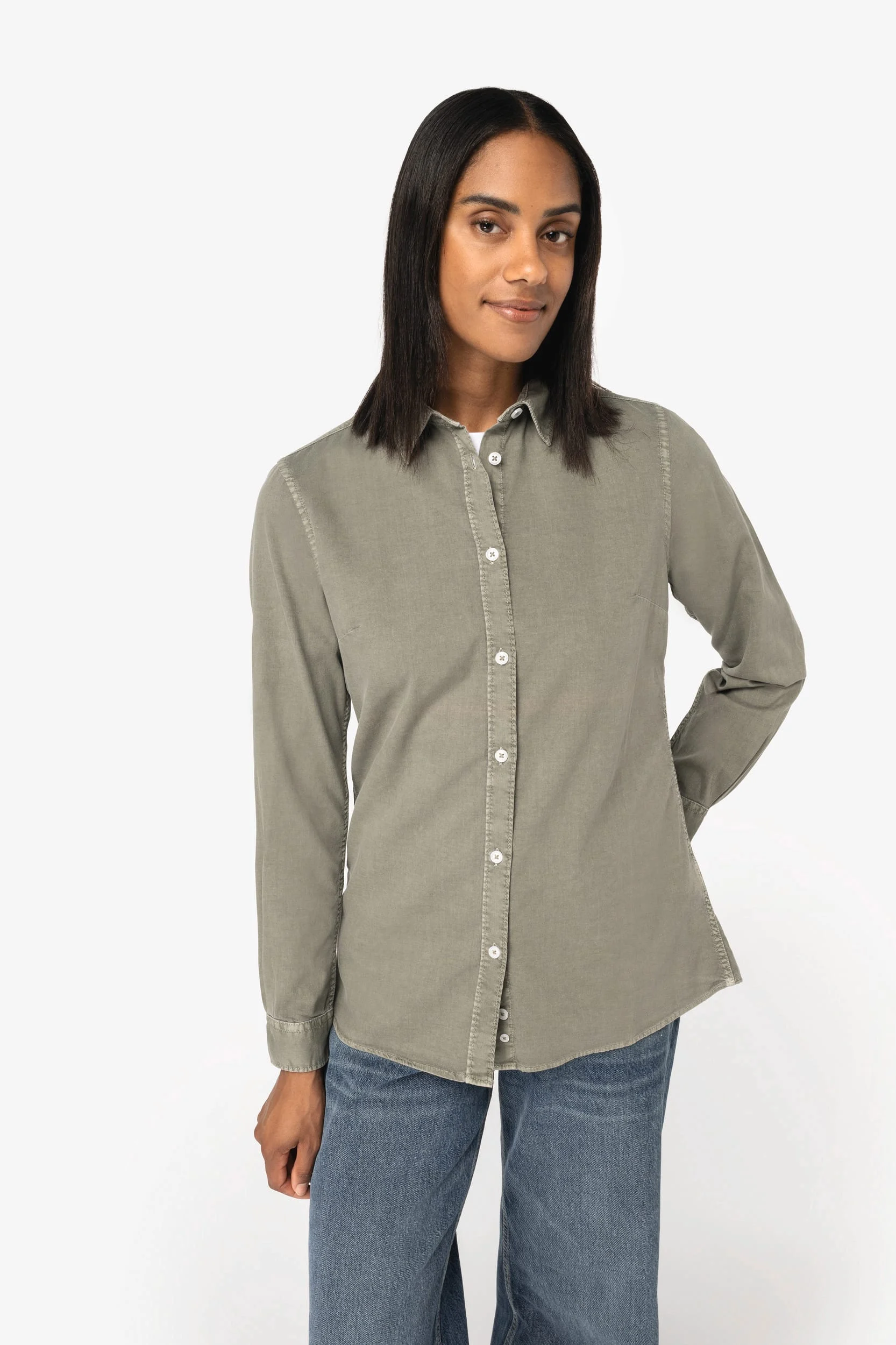 NS503 - Chemise écoresponsable délavée femme