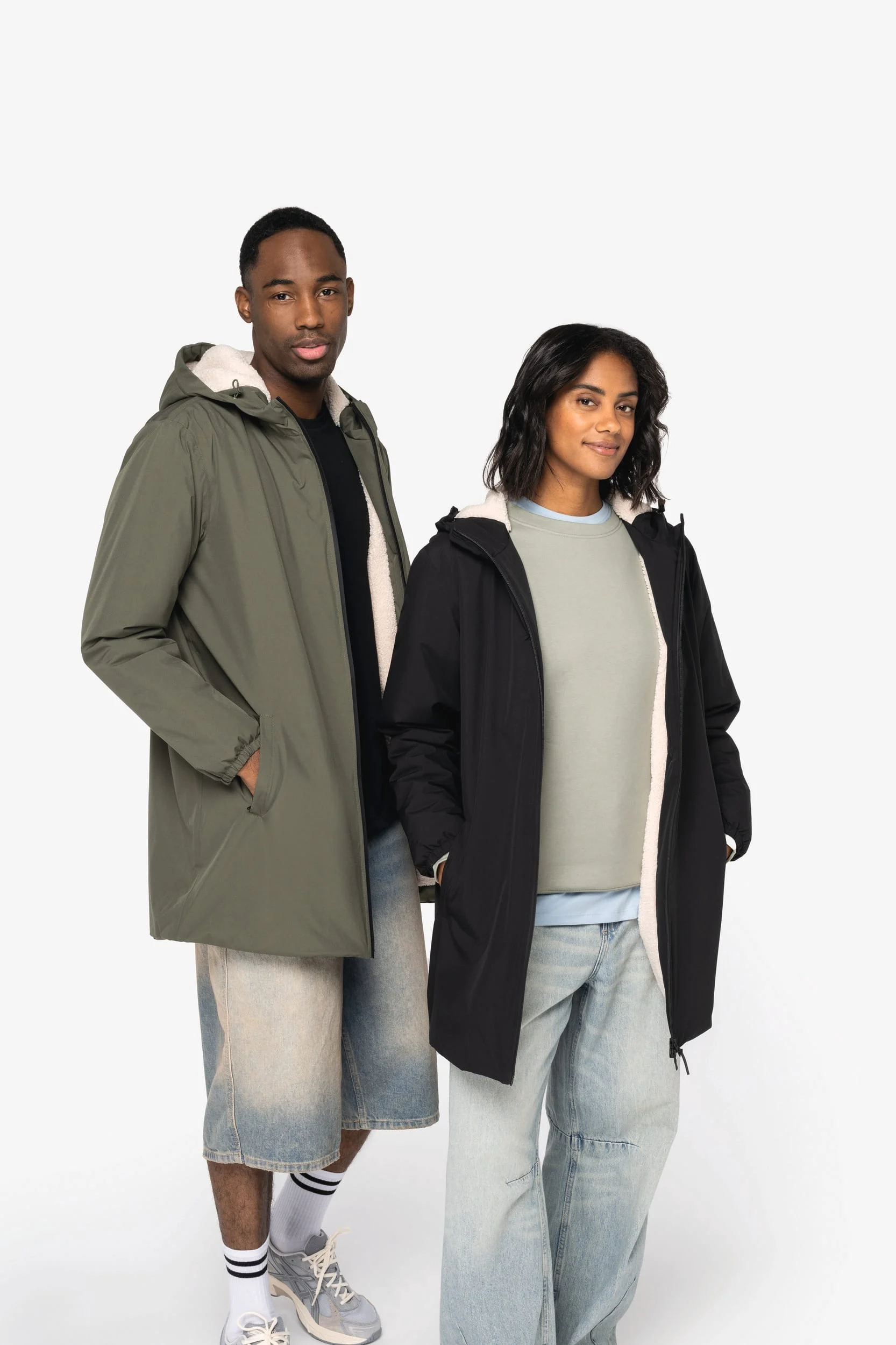 NS609 - Veste écoresponsable imperméable doublée en sherpa unisexe – Image 2