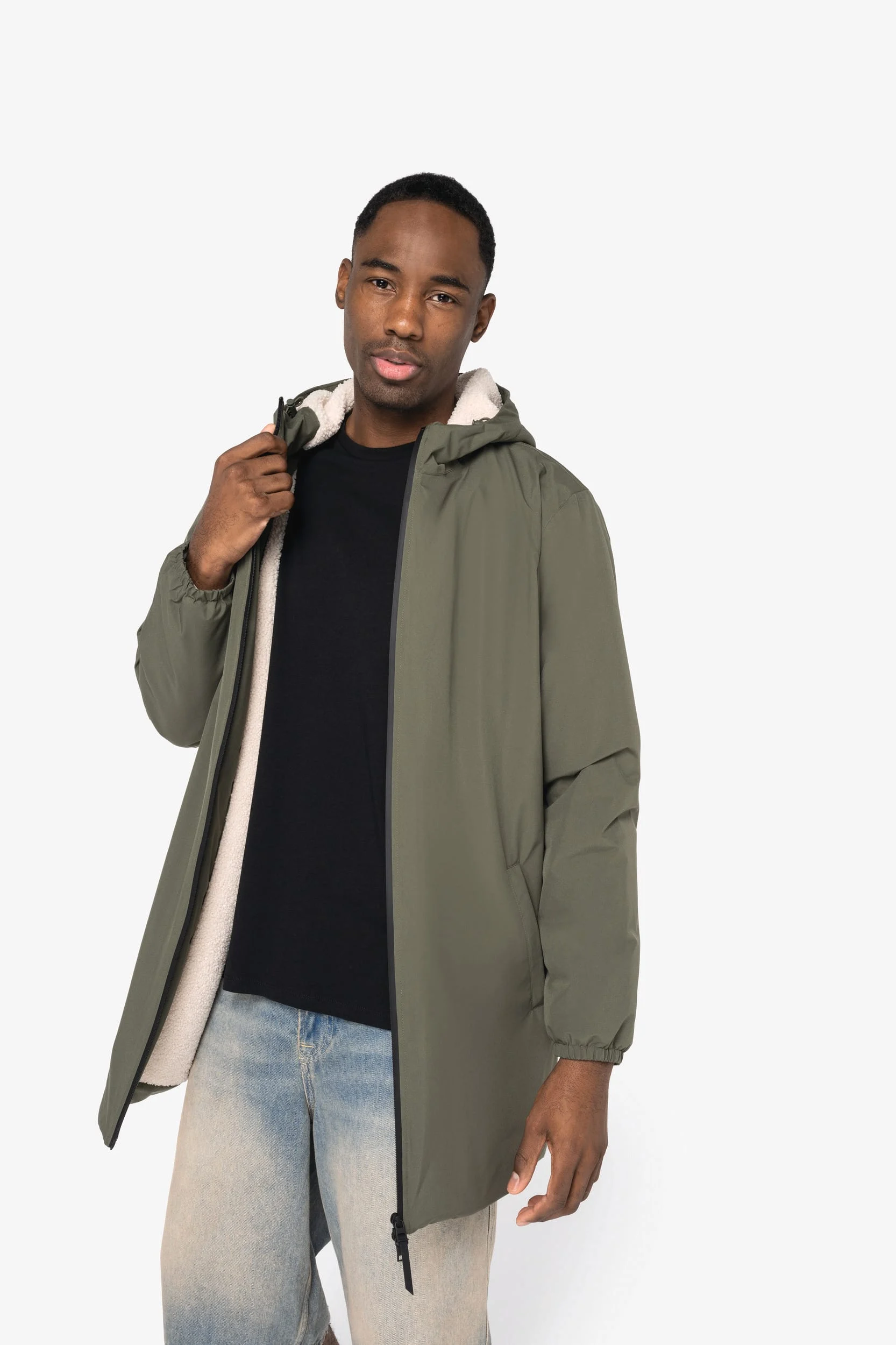 NS609 - Veste écoresponsable imperméable doublée en sherpa unisexe – Image 3