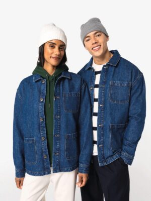 NS614 - Veste en jean écoresponsable à épaules tombantes unisexe