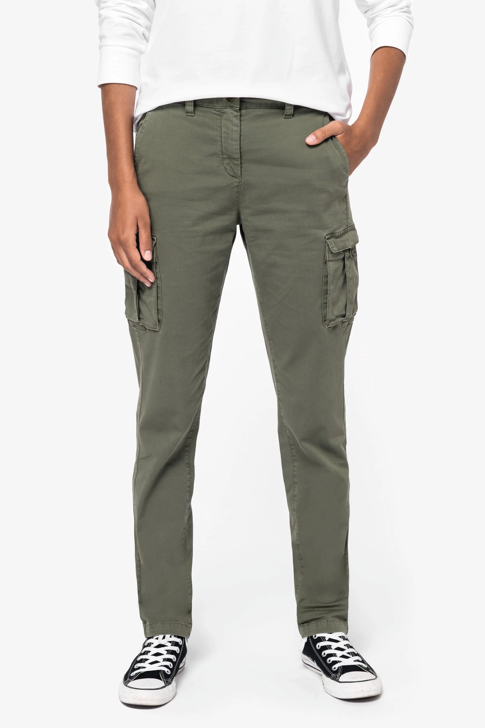 NS741 - Pantalon cargo écoresponsable délavé femme