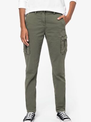 NS741 - Pantalon cargo écoresponsable délavé femme