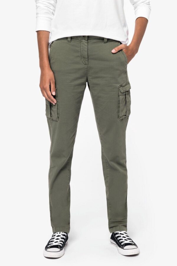 NS741 - Pantalon cargo écoresponsable délavé femme
