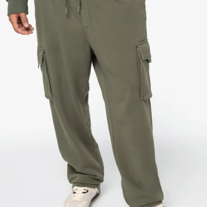 NS777 - Pantalon cargo écoresponsable délavé French Terry homme