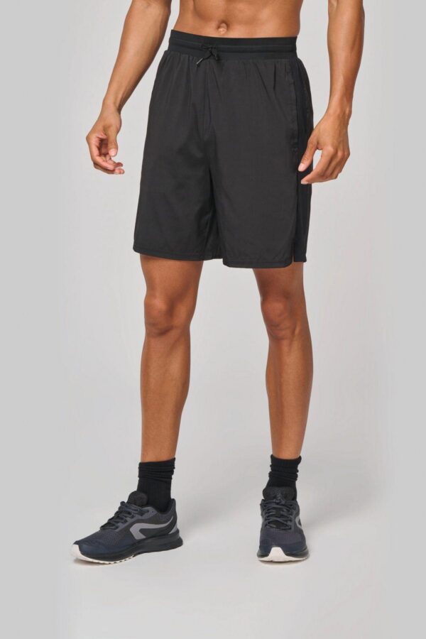 PA1032 - Short écoresponsable 2 en 1 avec sous short intégré homme – Image 2