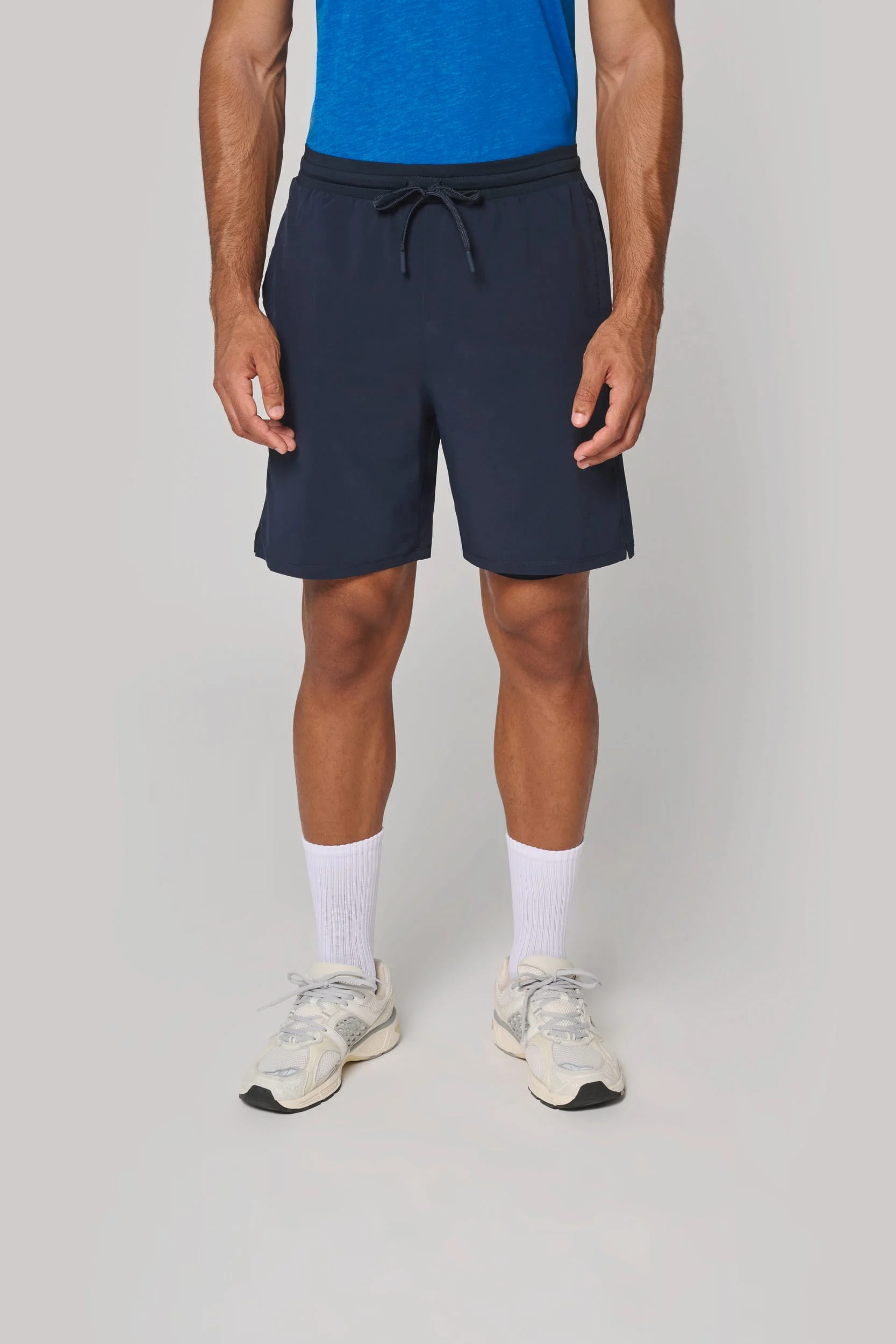 PA1032 - Short écoresponsable 2 en 1 avec sous short intégré homme
