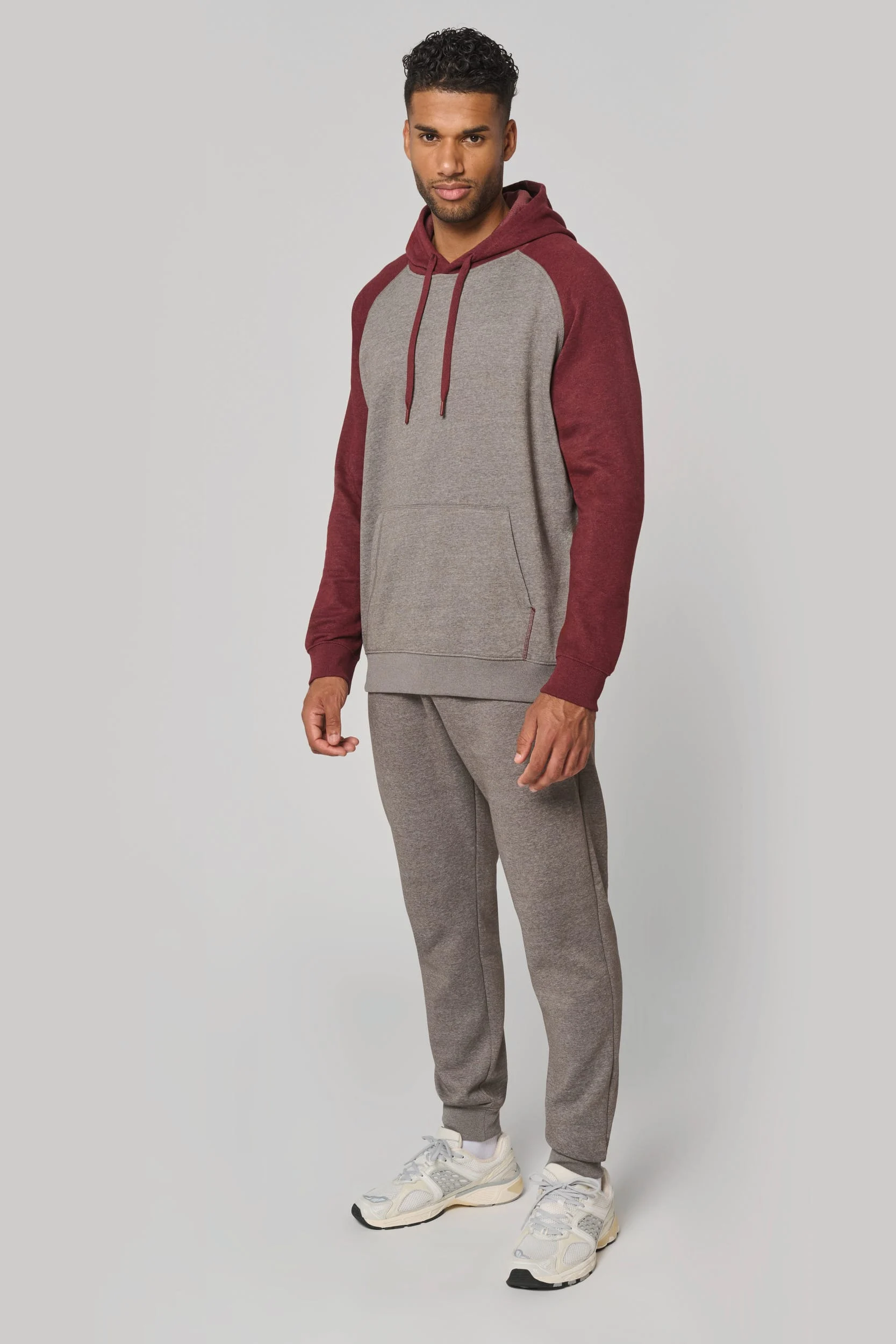 PA369 - Sweat-shirt à capuche bicolore unisexe – Image 6