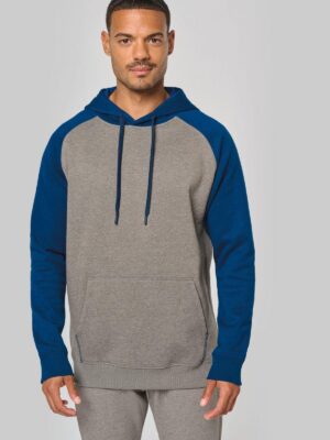 PA369 - Sweat-shirt à capuche bicolore unisexe