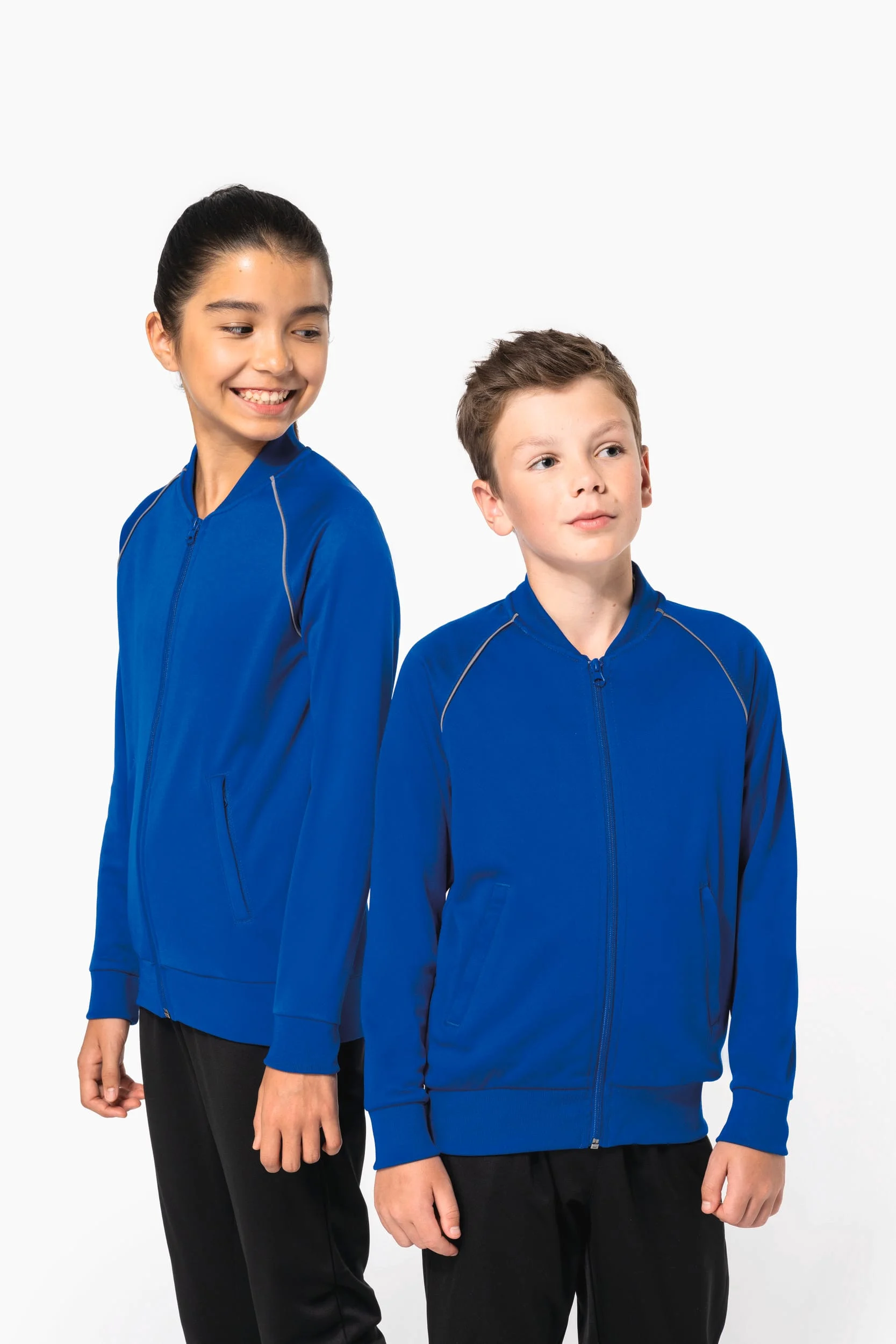 PA385 - Veste de survêtement zippée avec liseré enfant – Image 19