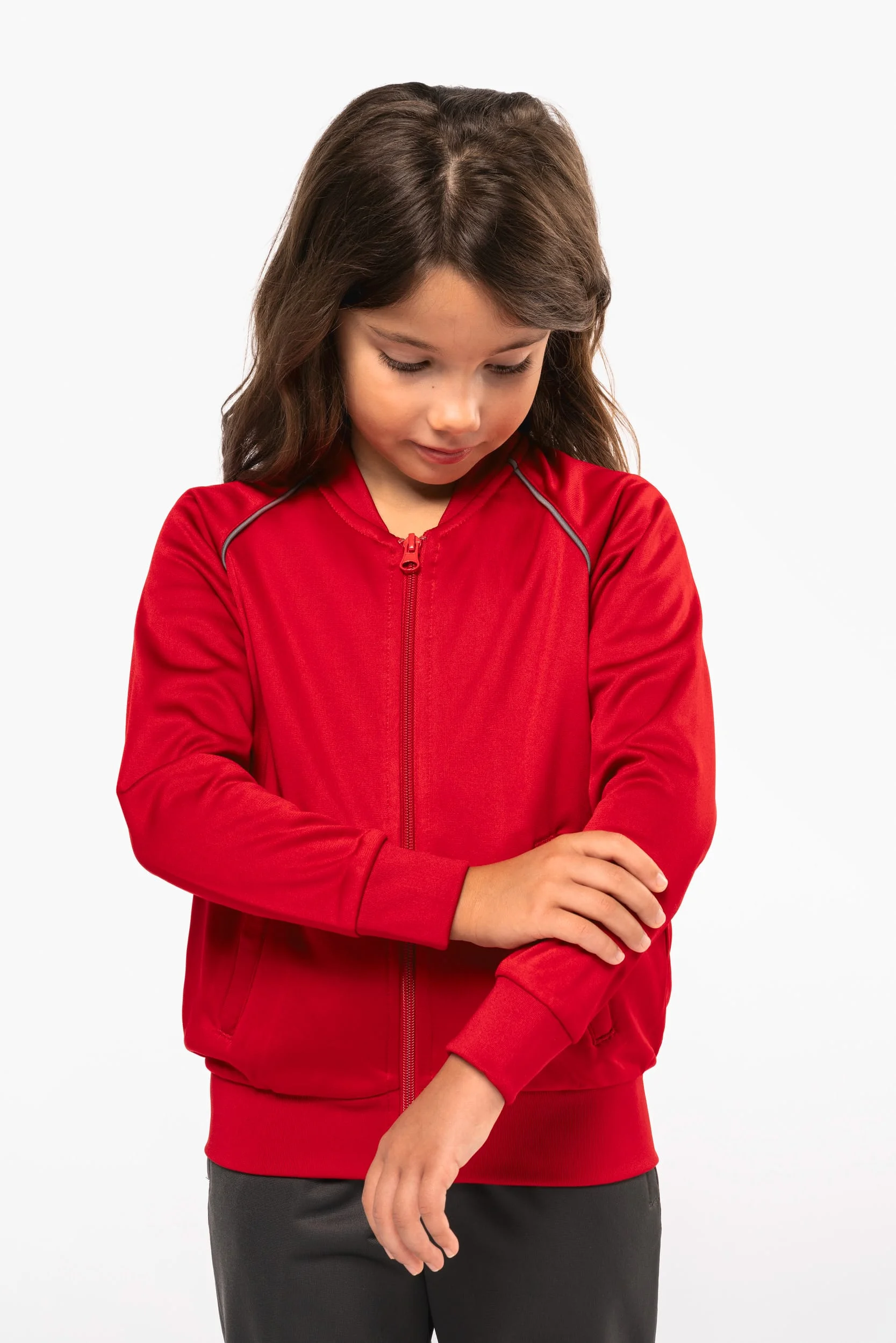 PA385 - Veste de survêtement zippée avec liseré enfant – Image 2