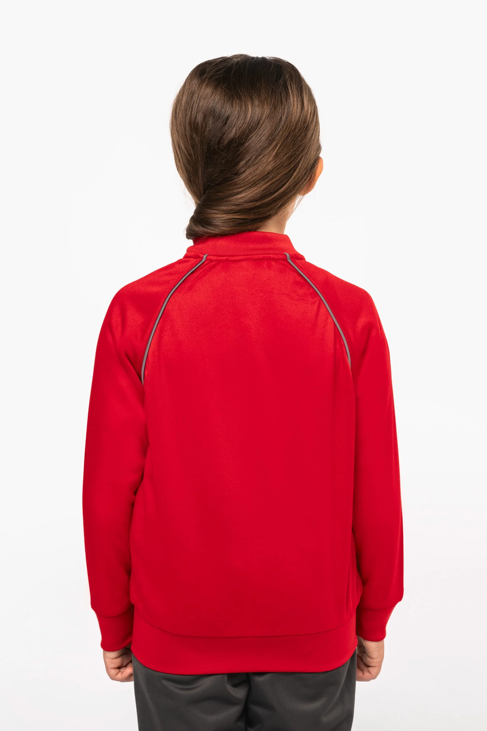 PA385 - Veste de survêtement zippée avec liseré enfant – Image 3