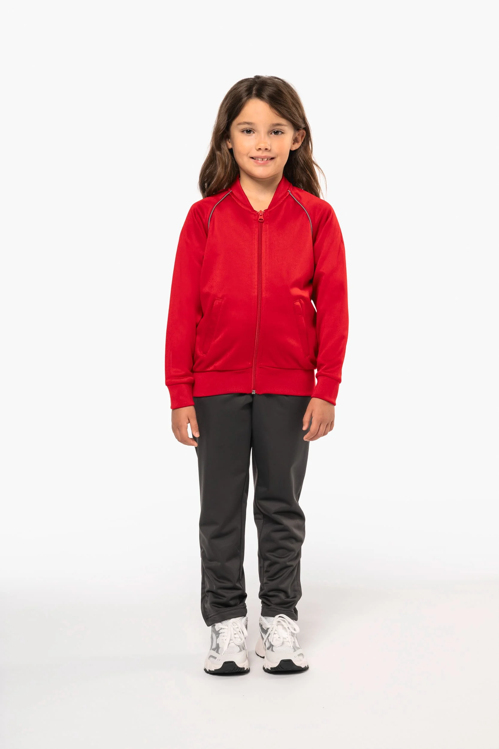 PA385 - Veste de survêtement zippée avec liseré enfant – Image 5