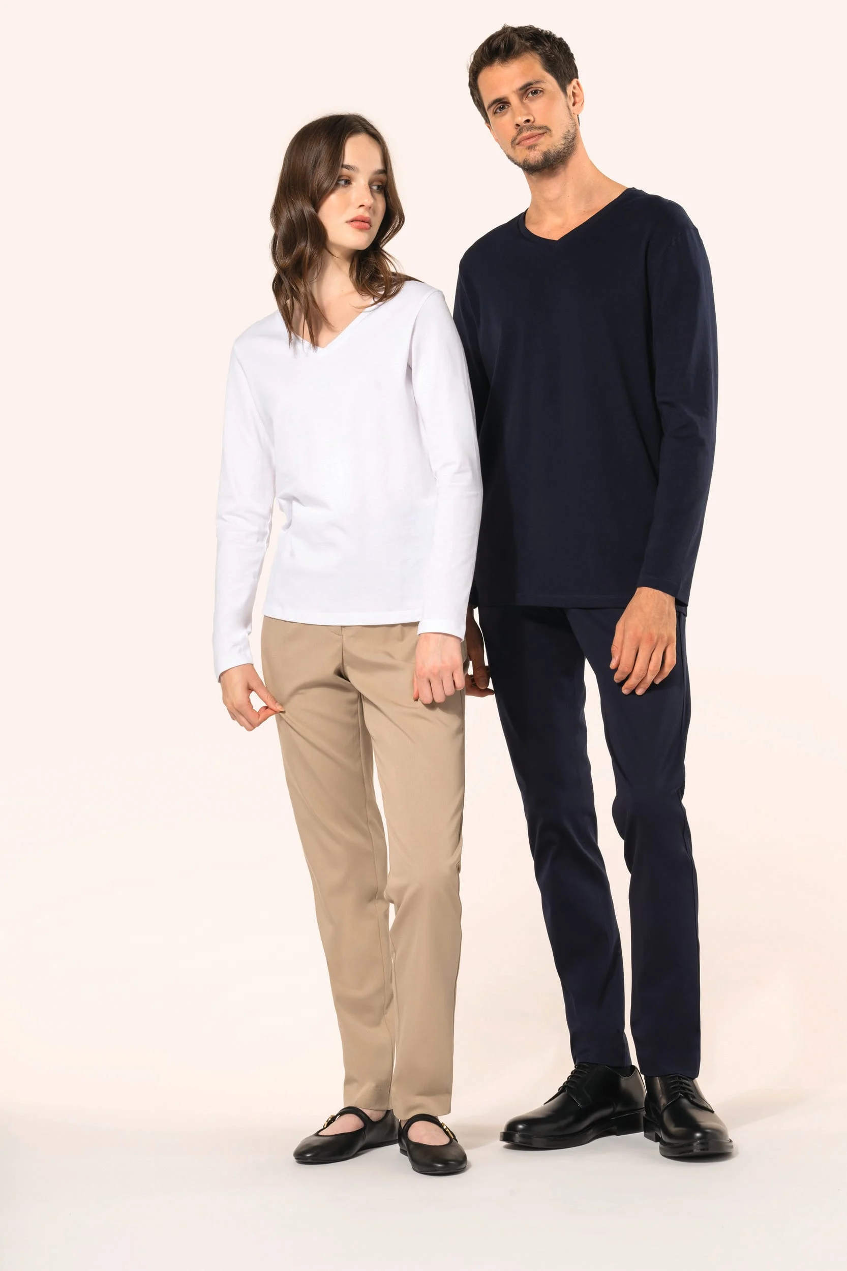 PK307 - T-shirt Supima® col V manches longues femme – Image 11