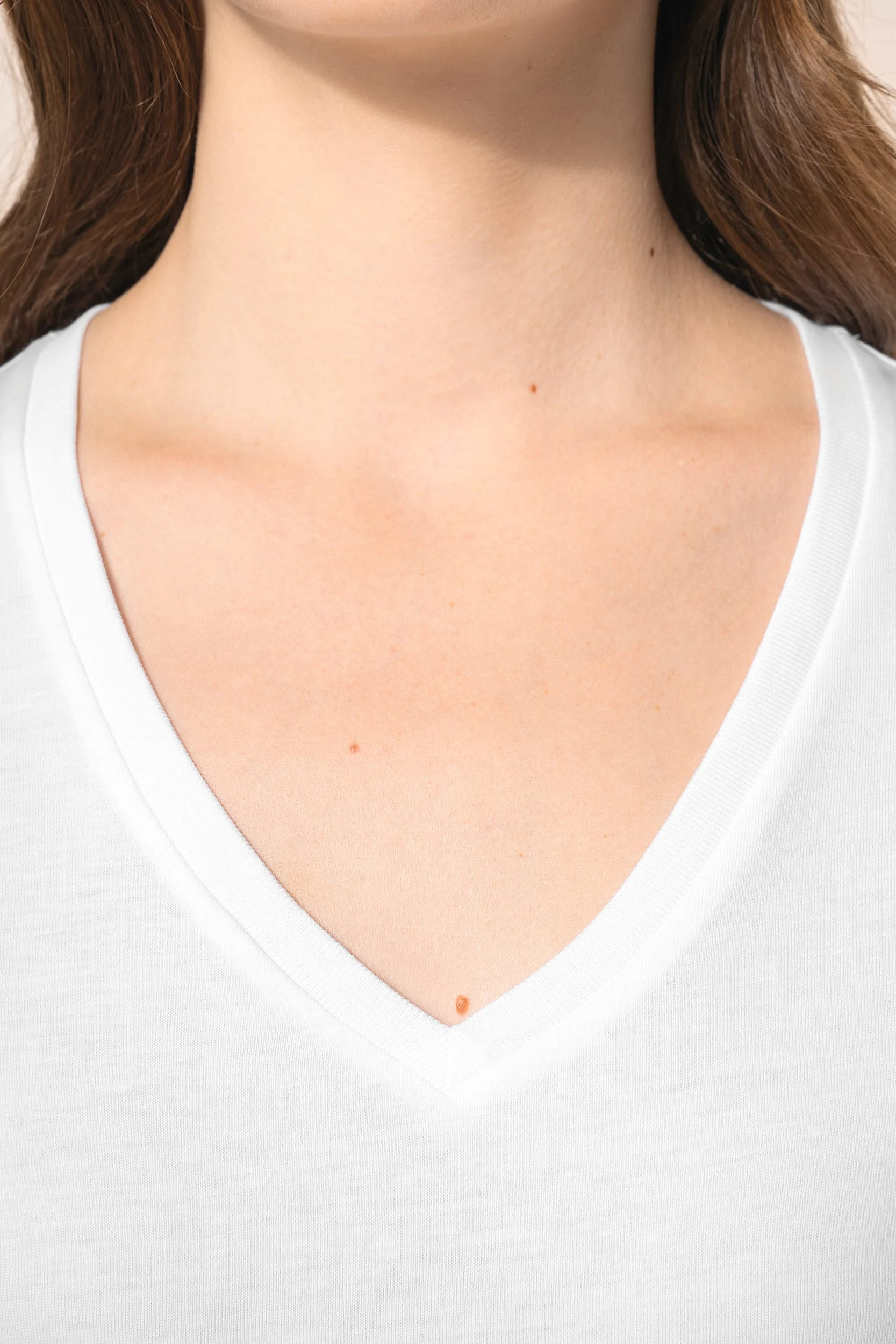 PK307 - T-shirt Supima® col V manches longues femme – Image 5