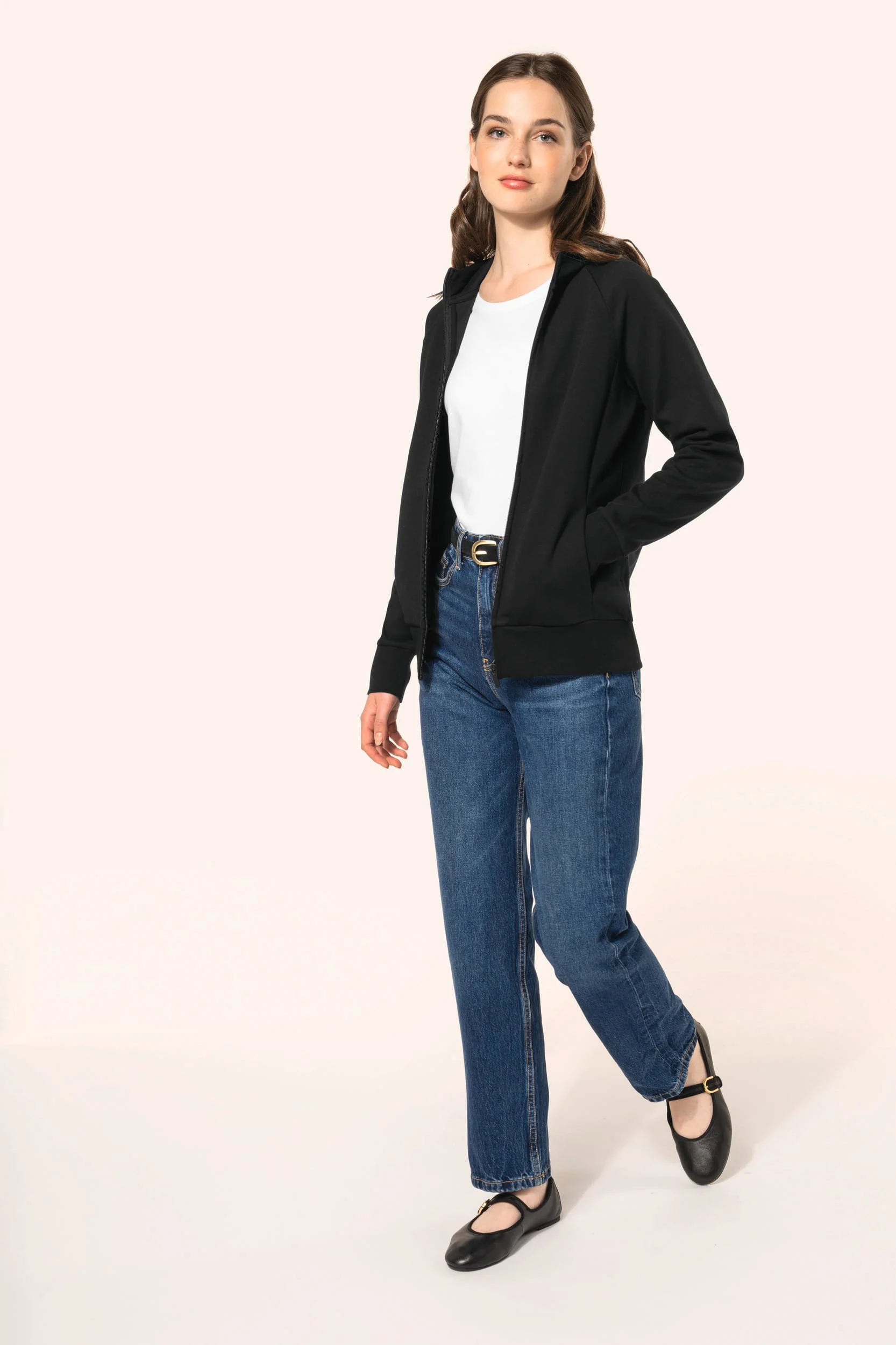 PK401 - Veste zippée à capuche femme – Image 3