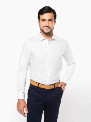 PK502 - Chemise Oxford pinpoint manches longues homme