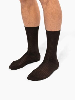 PK801 - Chaussettes coton rib 4x2 fil d'Écosse homme