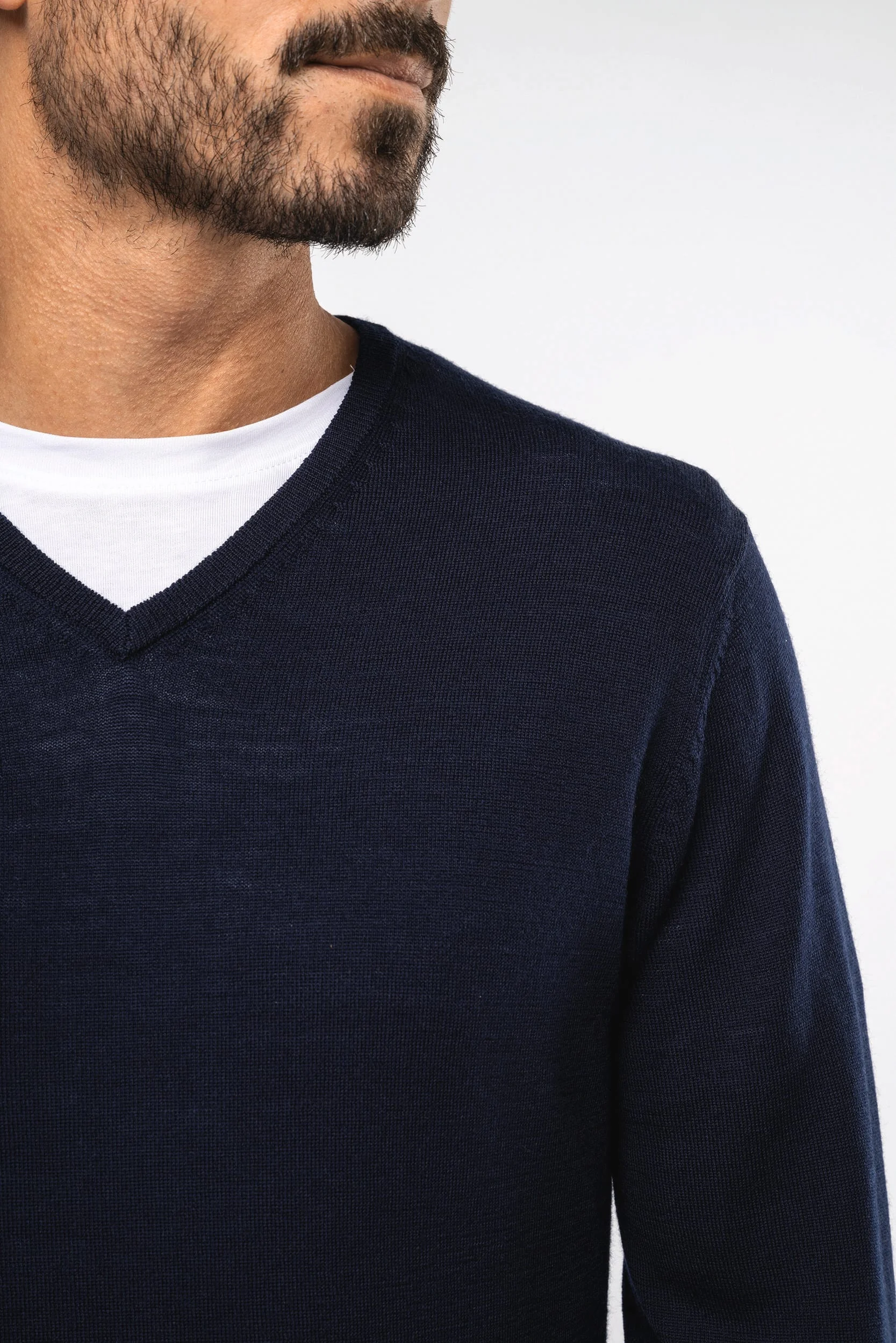 PK910 - Pull Mérinos col V homme – Image 6