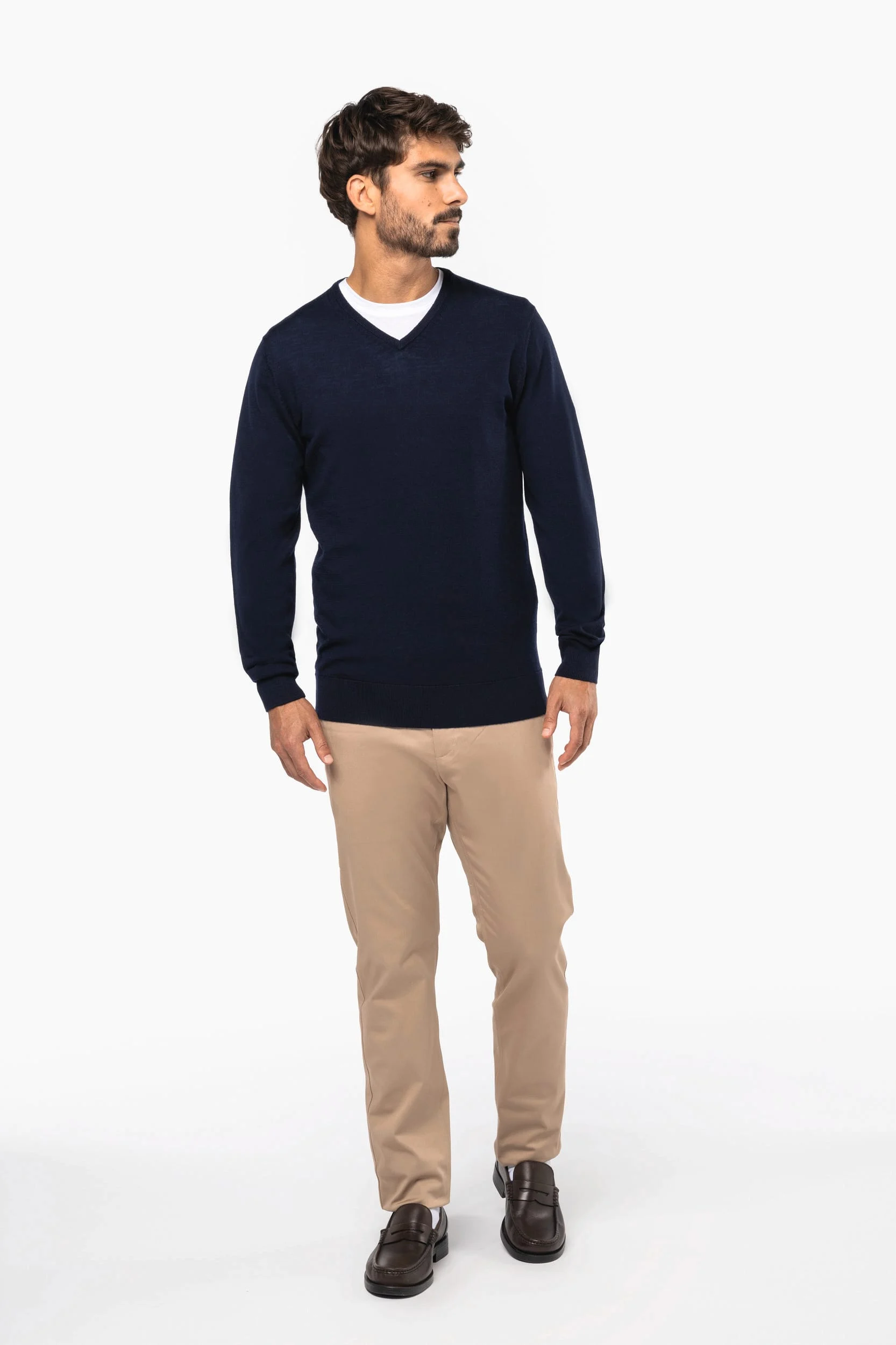 PK910 - Pull Mérinos col V homme – Image 4