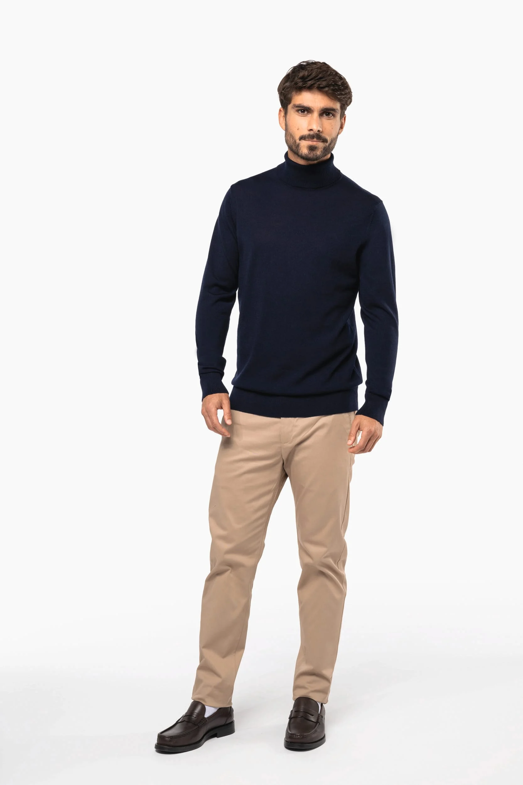 PK912 - Pull Mérinos col roulé homme – Image 4