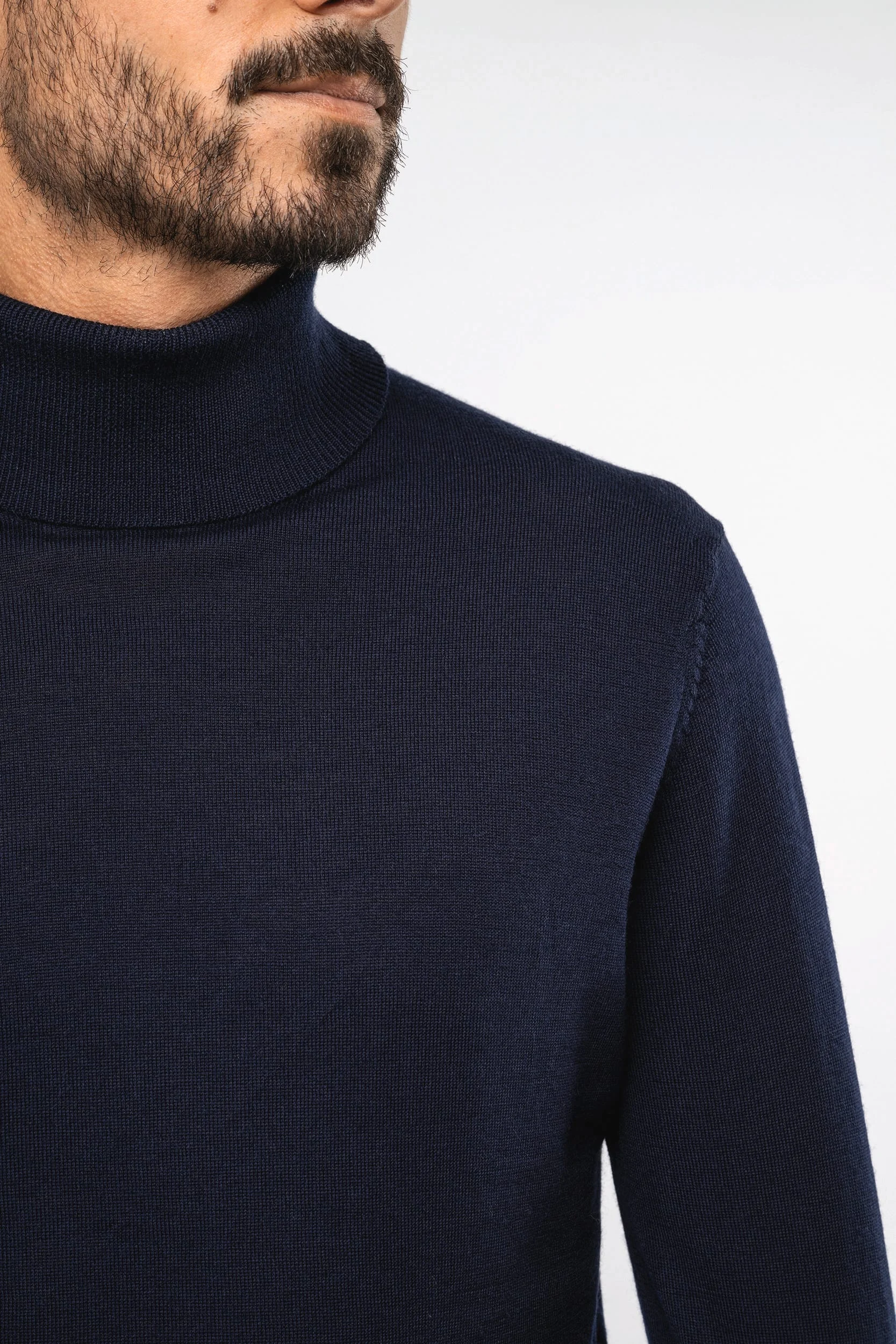 PK912 - Pull Mérinos col roulé homme – Image 6