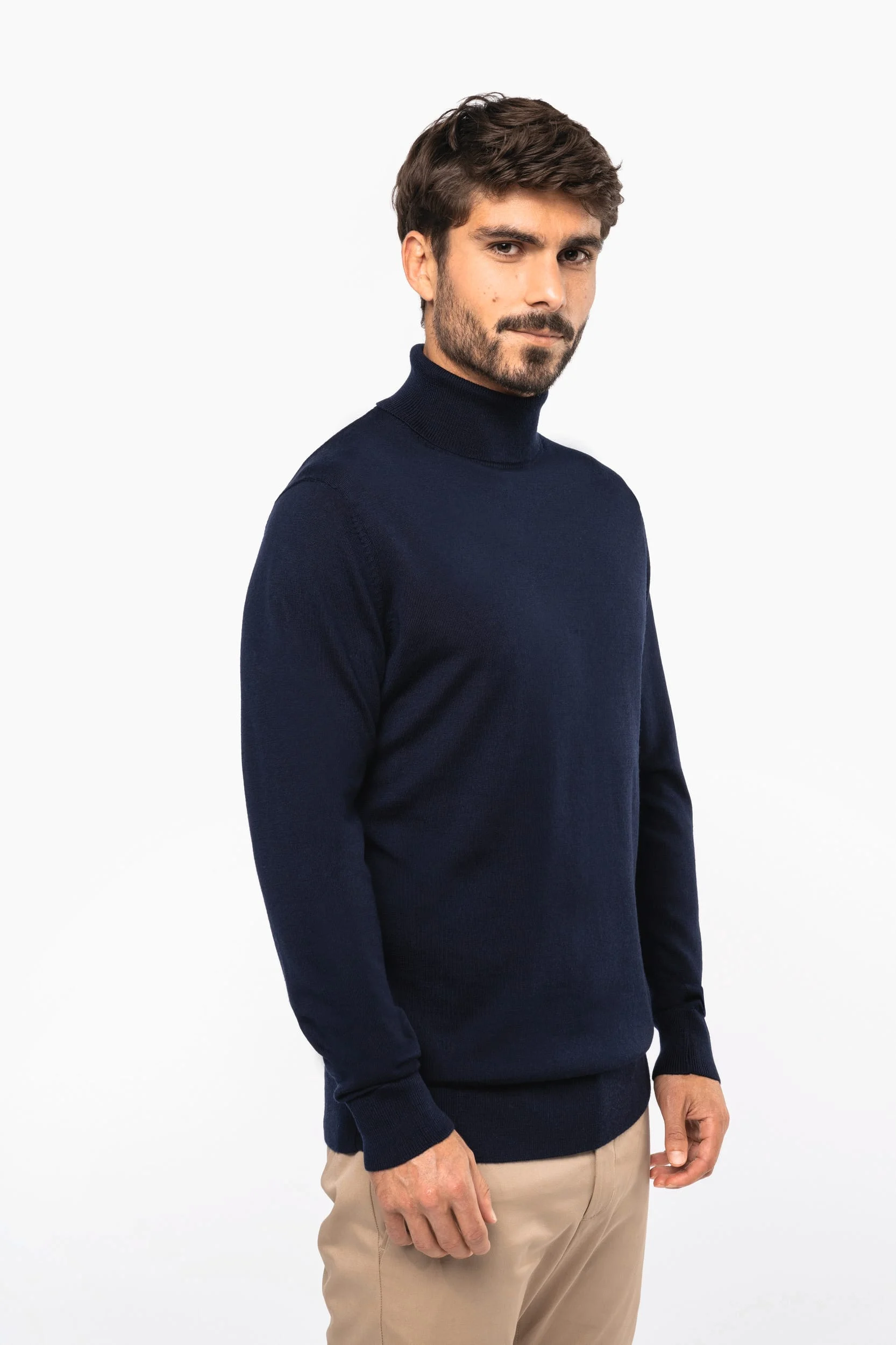 PK912 - Pull Mérinos col roulé homme – Image 3