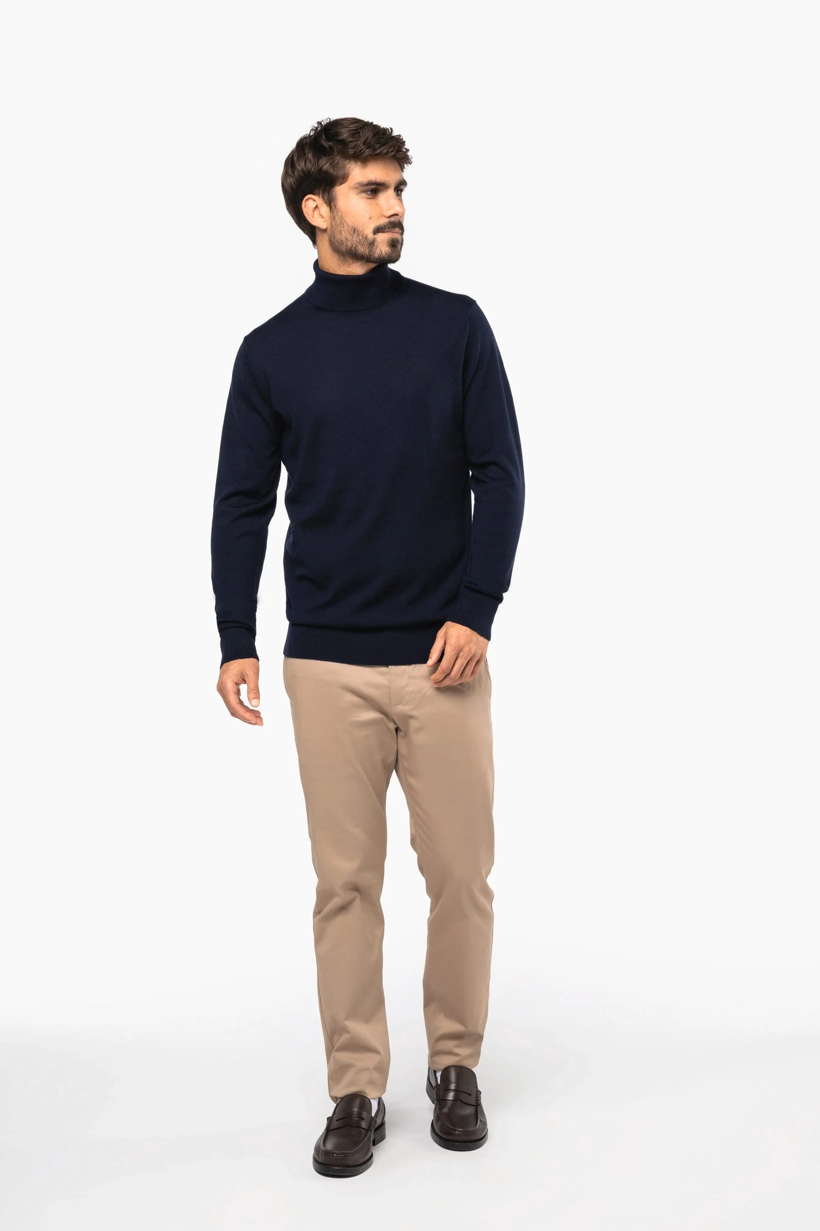 PK912 - Pull Mérinos col roulé homme – Image 8