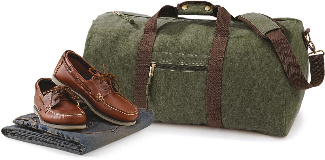 QD613 - Sac de voyage vintage en toile