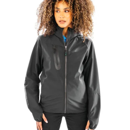 R909X - Veste Softshell 3 couches recyclée à capuche unisexe