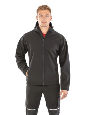 R911M - Veste softshell recyclée 3 couches à capuche homme