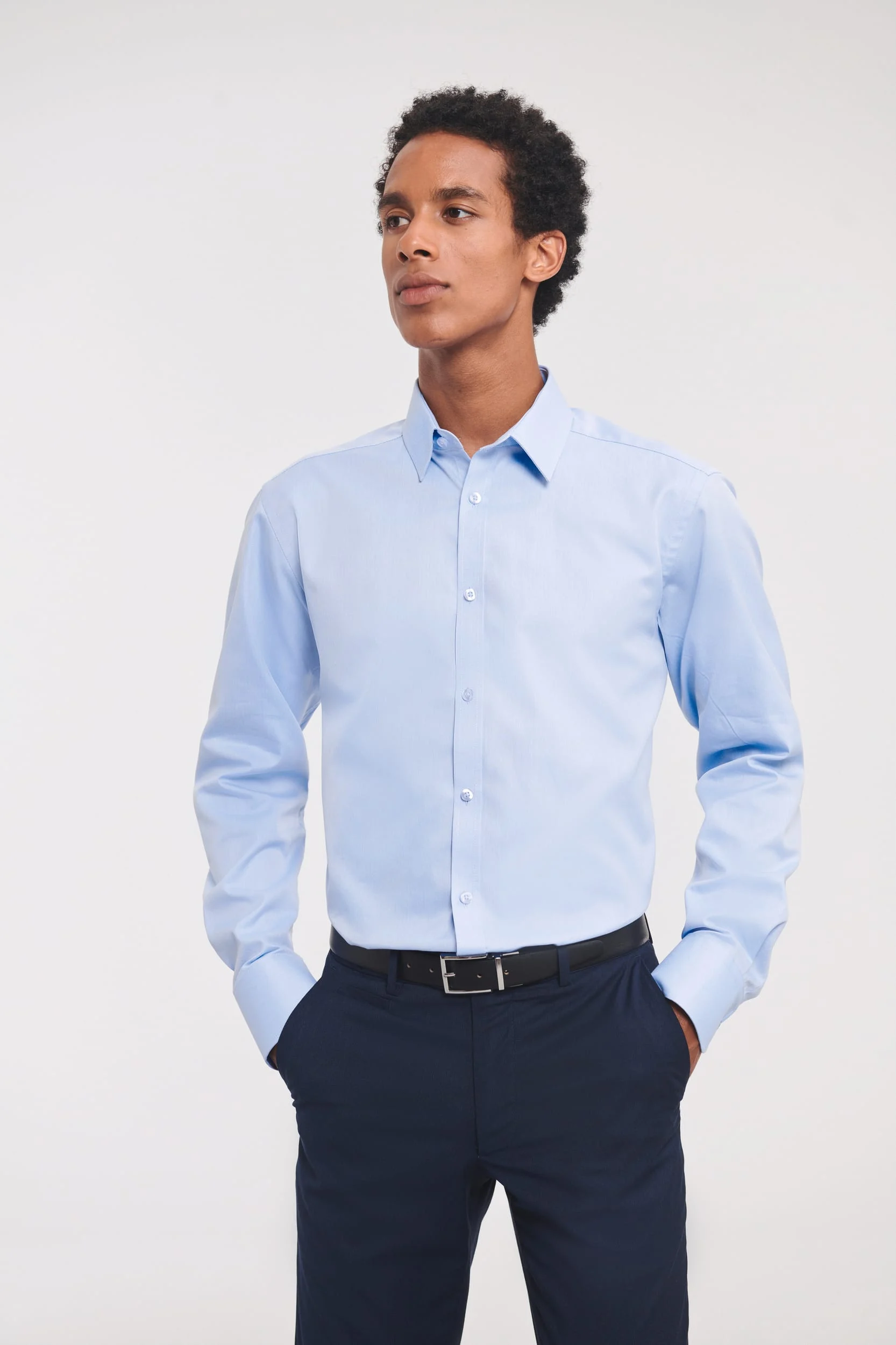 RU962M - Chemise homme manche longues à chevrons