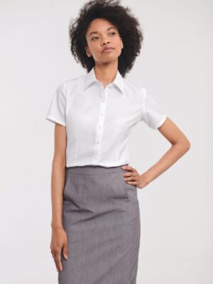 RU963F - Chemise femme manche courtes à chevrons