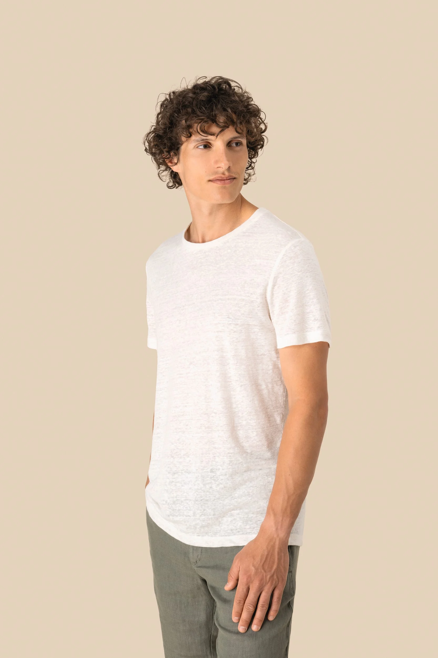 SP320 - T-shirt en lin homme – Image 4